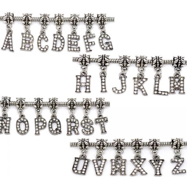 Breloque Alphabet 03 Lettre Z et Strass