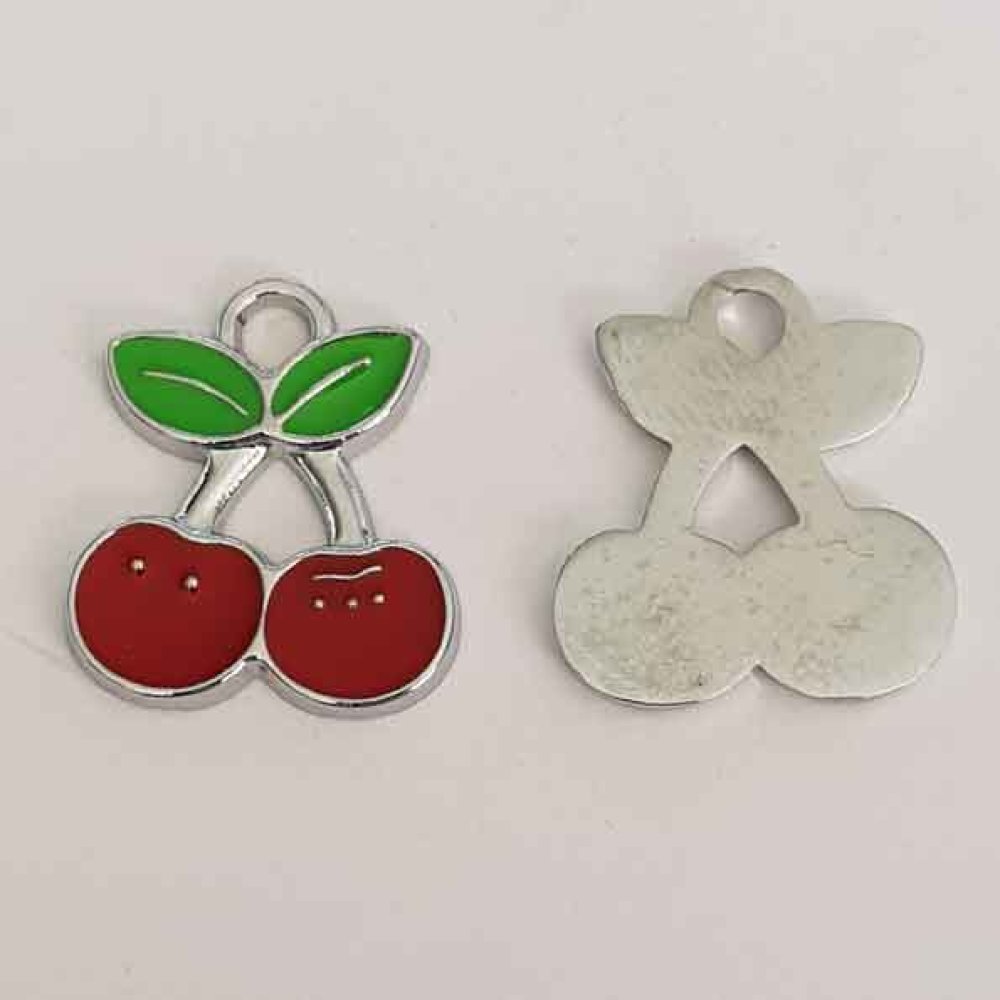 Charm de cereza N°01 x 5 piezas.