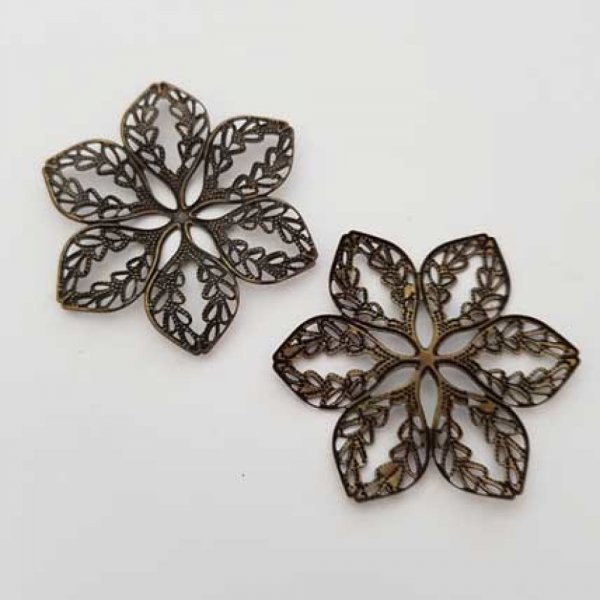 Breloque Divers N&deg;026 Fleur Bronze