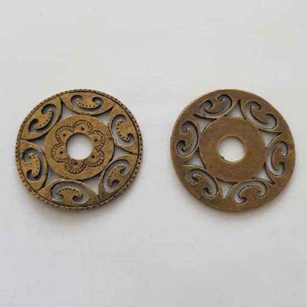 Breloque Divers N&deg;061 Rondelle Bronze