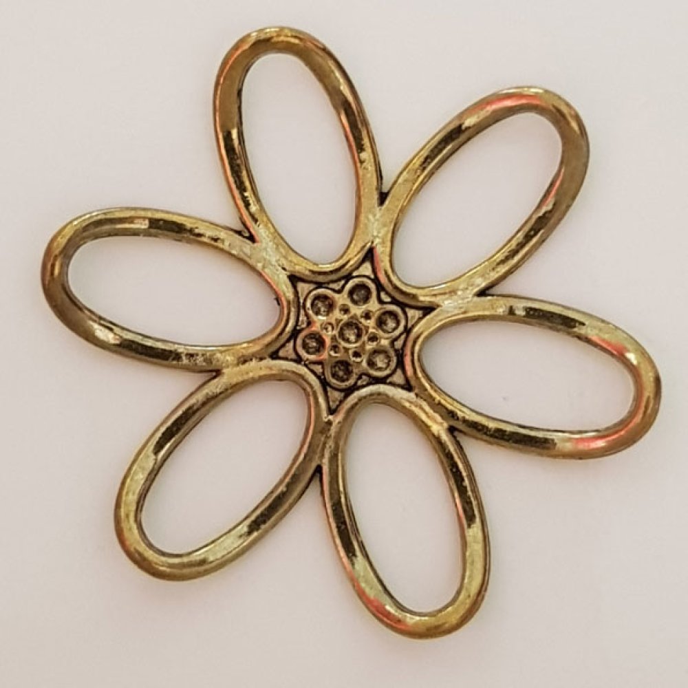 Amuleto Flor Metal N°003 Bronce