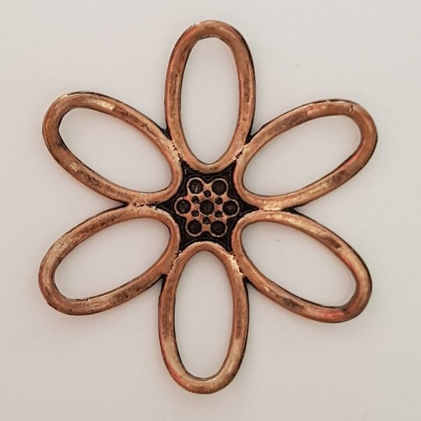 Charm Flor Metal N&deg;003 Cobre