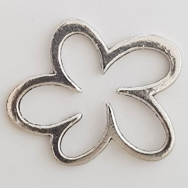 Charm Flor Metal N&deg;004 Plata