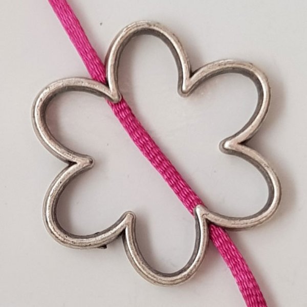 Colgante Flor Metal N&deg;010 Plata