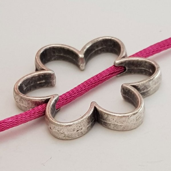 Colgante Flor Metal N&deg;010 Plata