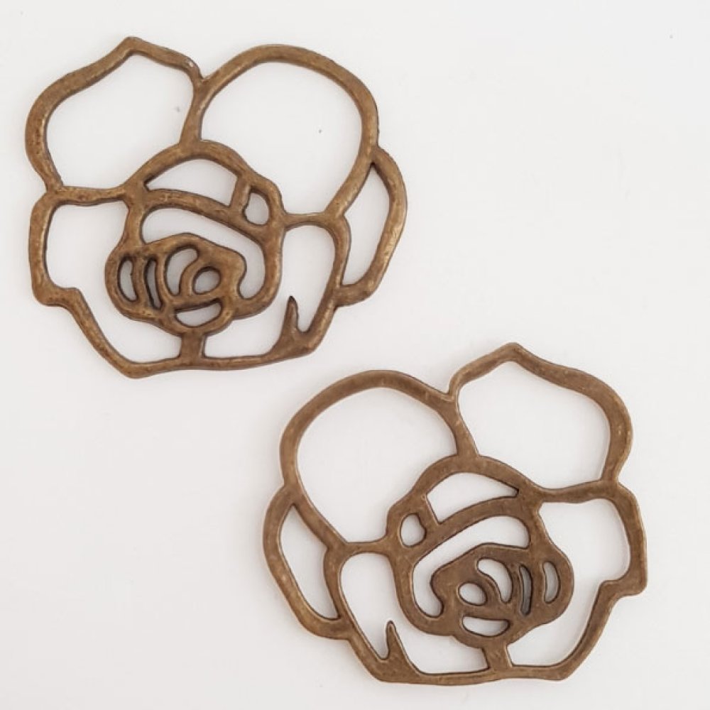 Charm Flor Metal N°011 Bronce