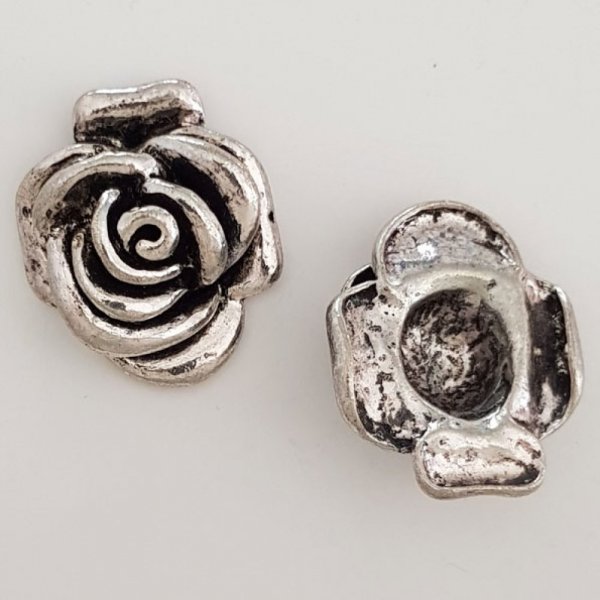 Charm Flor Metal N&deg;018 Plata