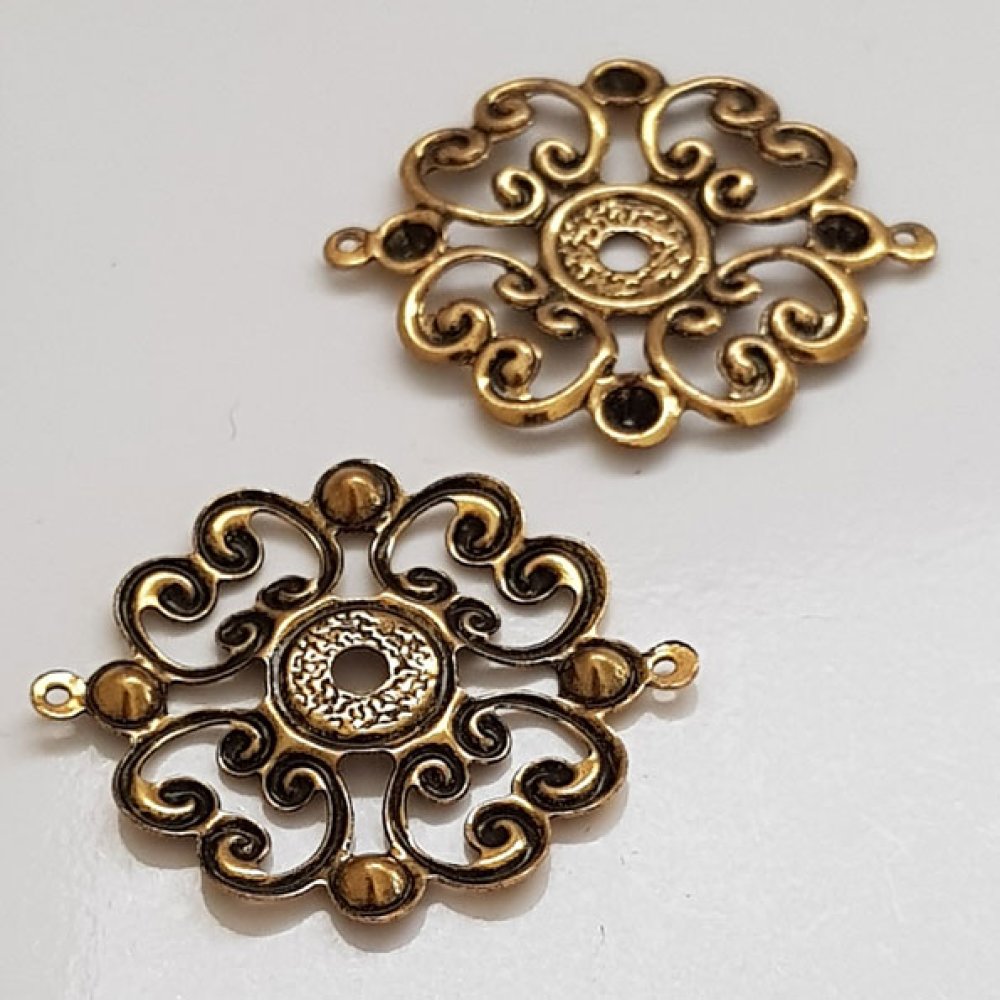 Charm Flor Metal N°019 Oro