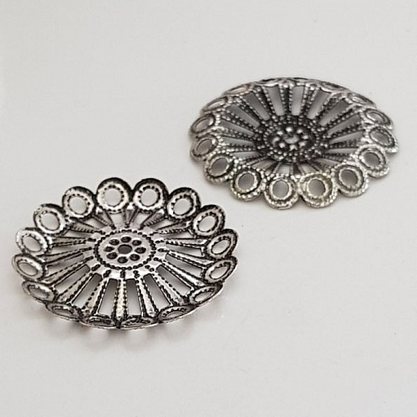 Charm Flor Metal N&deg;026 Plata