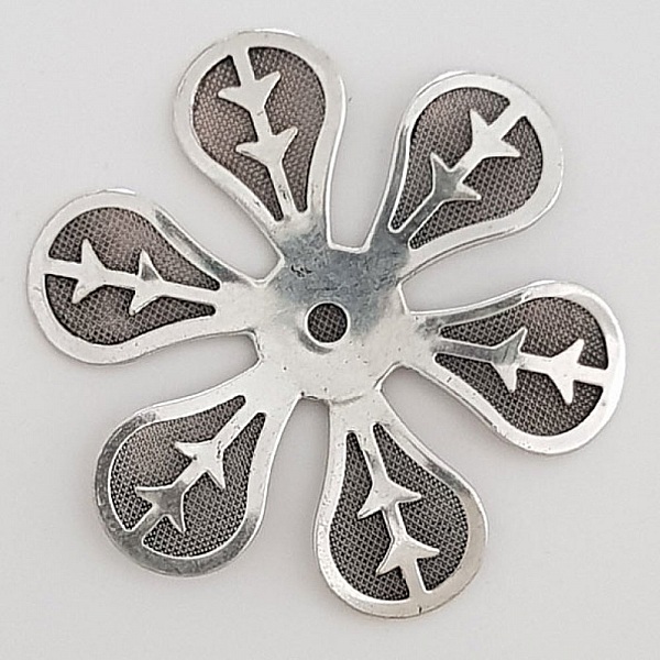 Charm Flor Metal N&deg;029 Plata