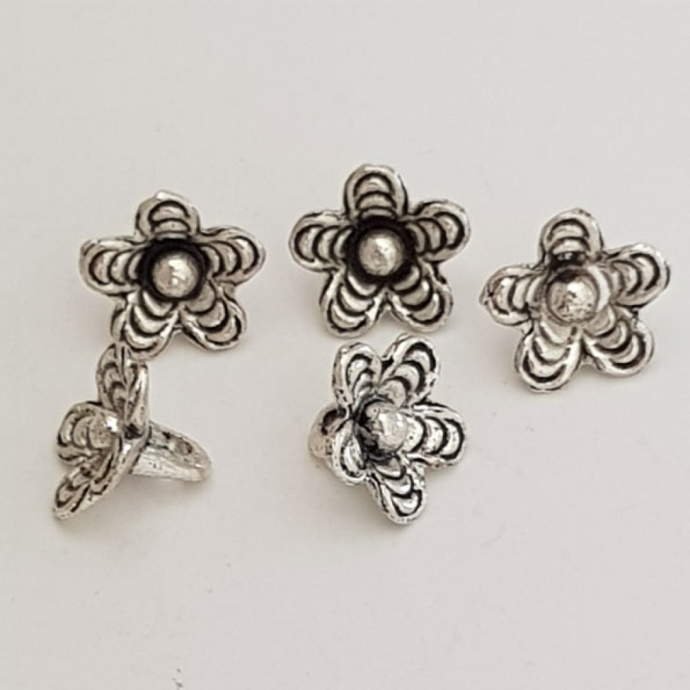 Charm Flor Metal N°039 Plata