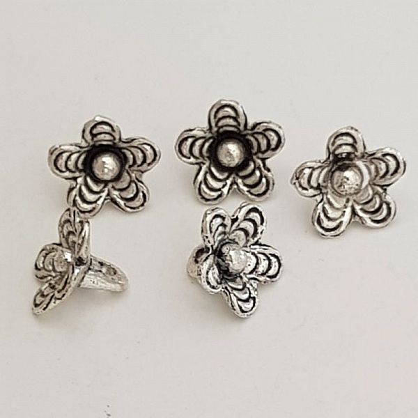 Charm Flor Metal N&deg;039 Plata