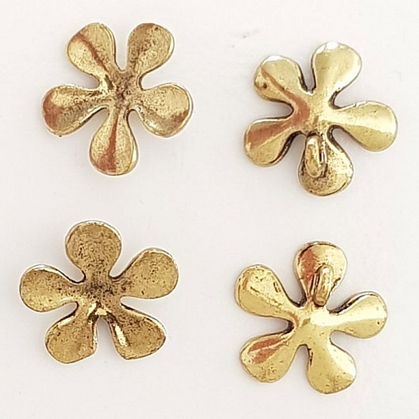Charm Flor Metal N&deg;042 Oro