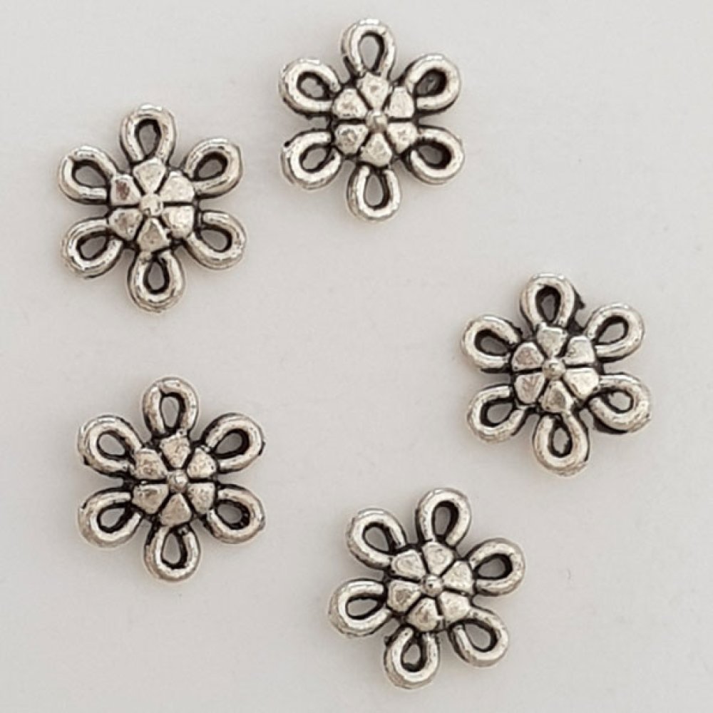 Charm Flor Metal N°044 Plata