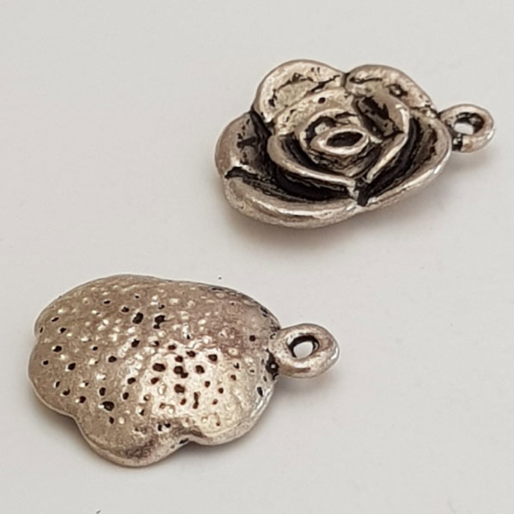 Charm Flor Metal N°046 Plata