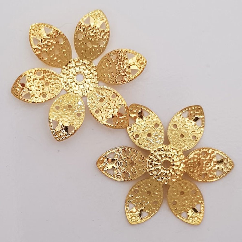 Charm Flor Metal N°058 Oro