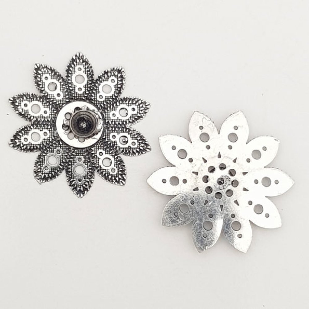 Charm Flor Metal N°059 Plata