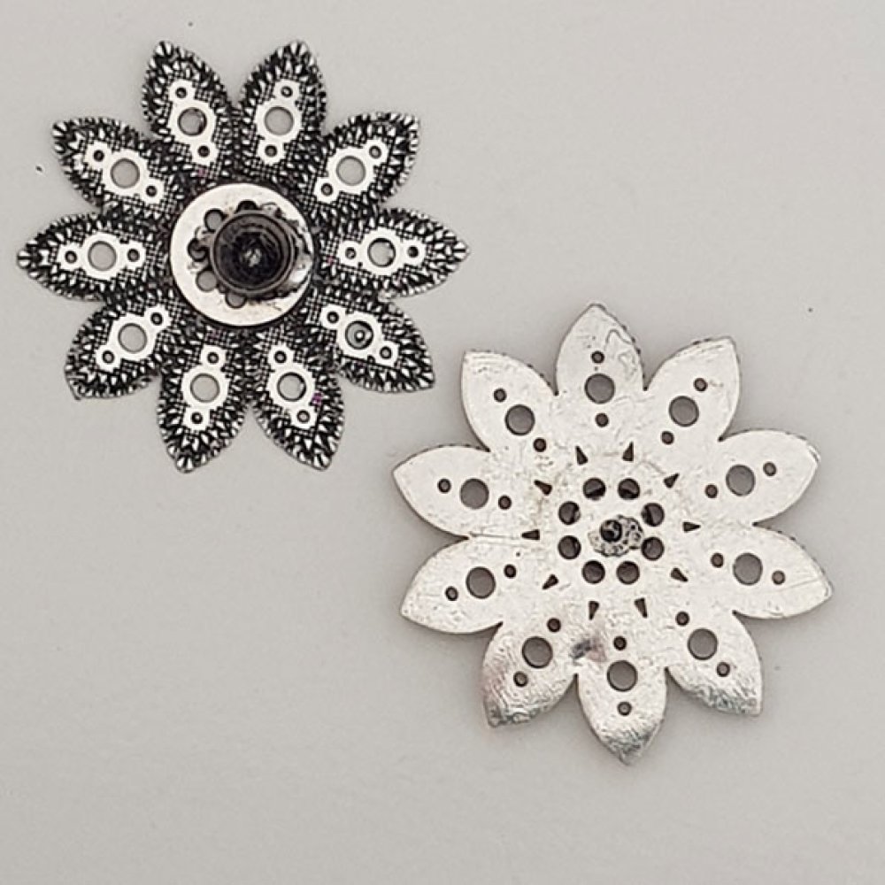 Charm Flor Metal N°059 Plata