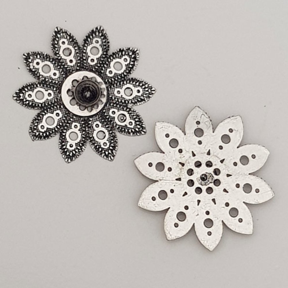 Charm Flor Metal N°059 Plata