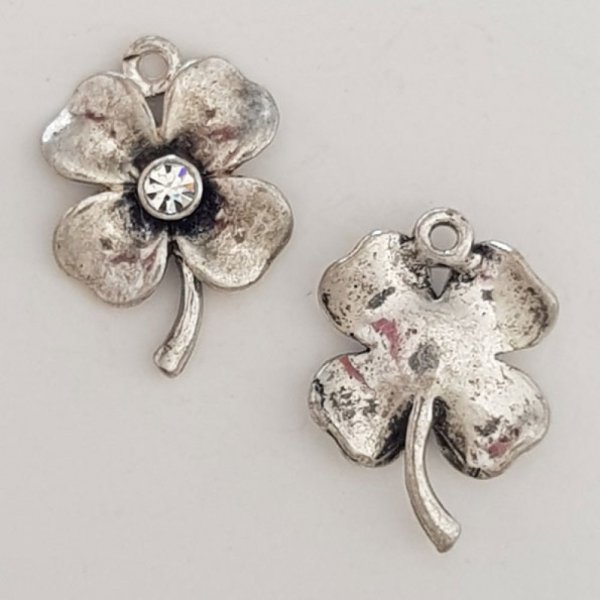 Charm Flor Metal N&deg;062 Plata