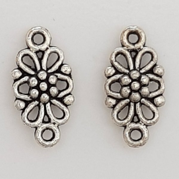 Charm Flor Metal N&deg;067 Plata