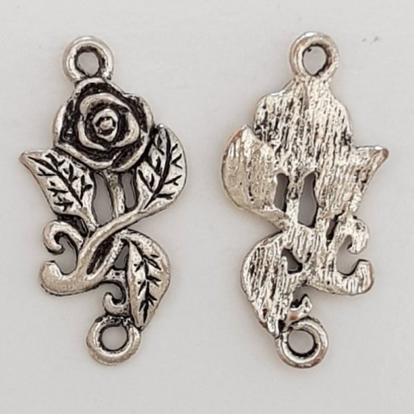 Charm Flor Metal N&deg;071 Plata