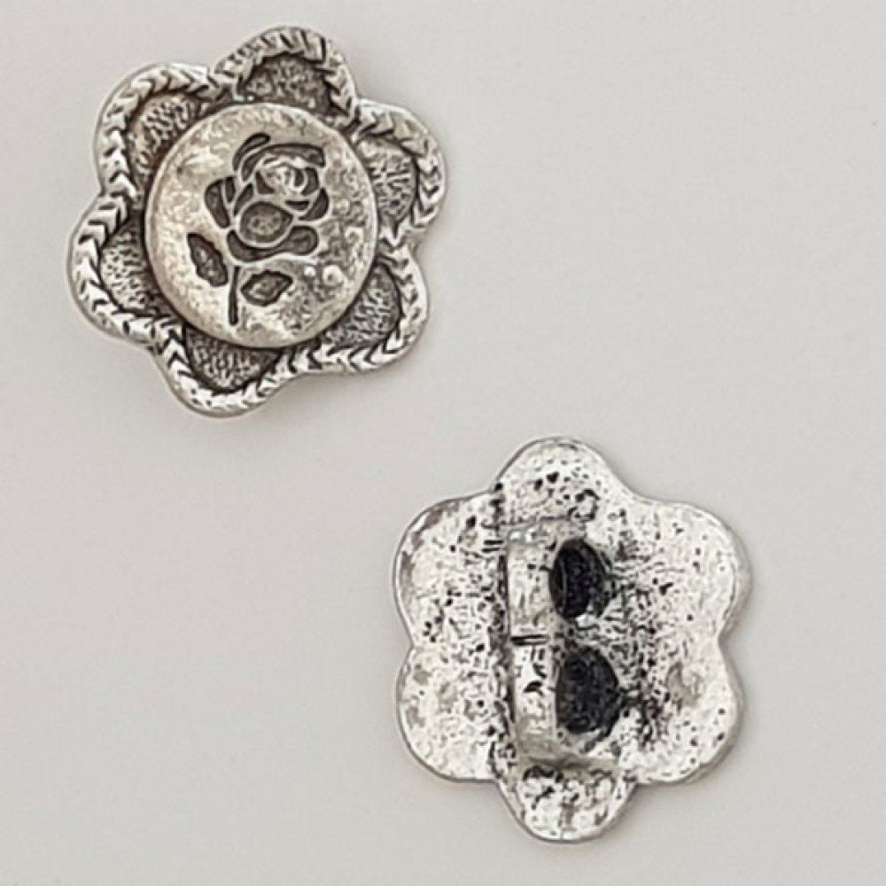 Charm Flor Metal N°084 Plata