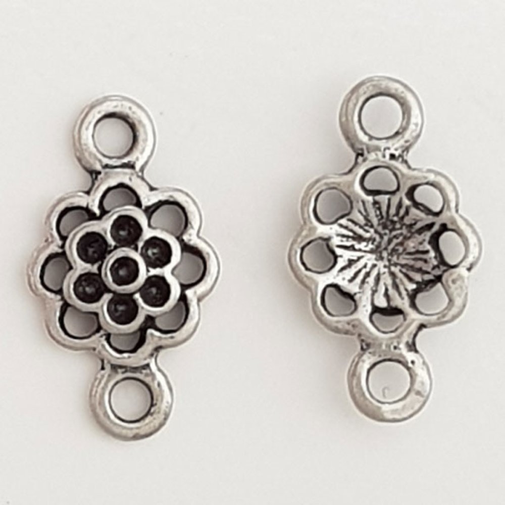 Charm Flor Metal N°086 Plata