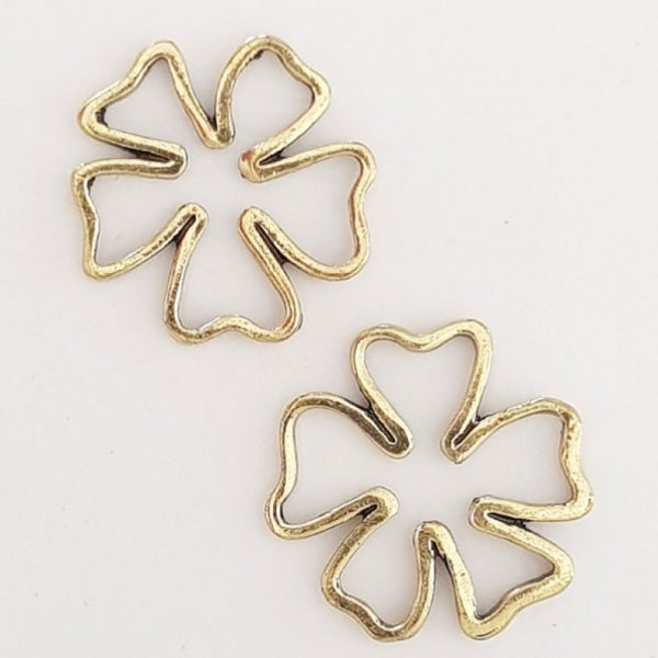 Charm Flor Metal N&deg;094 Oro Viejo