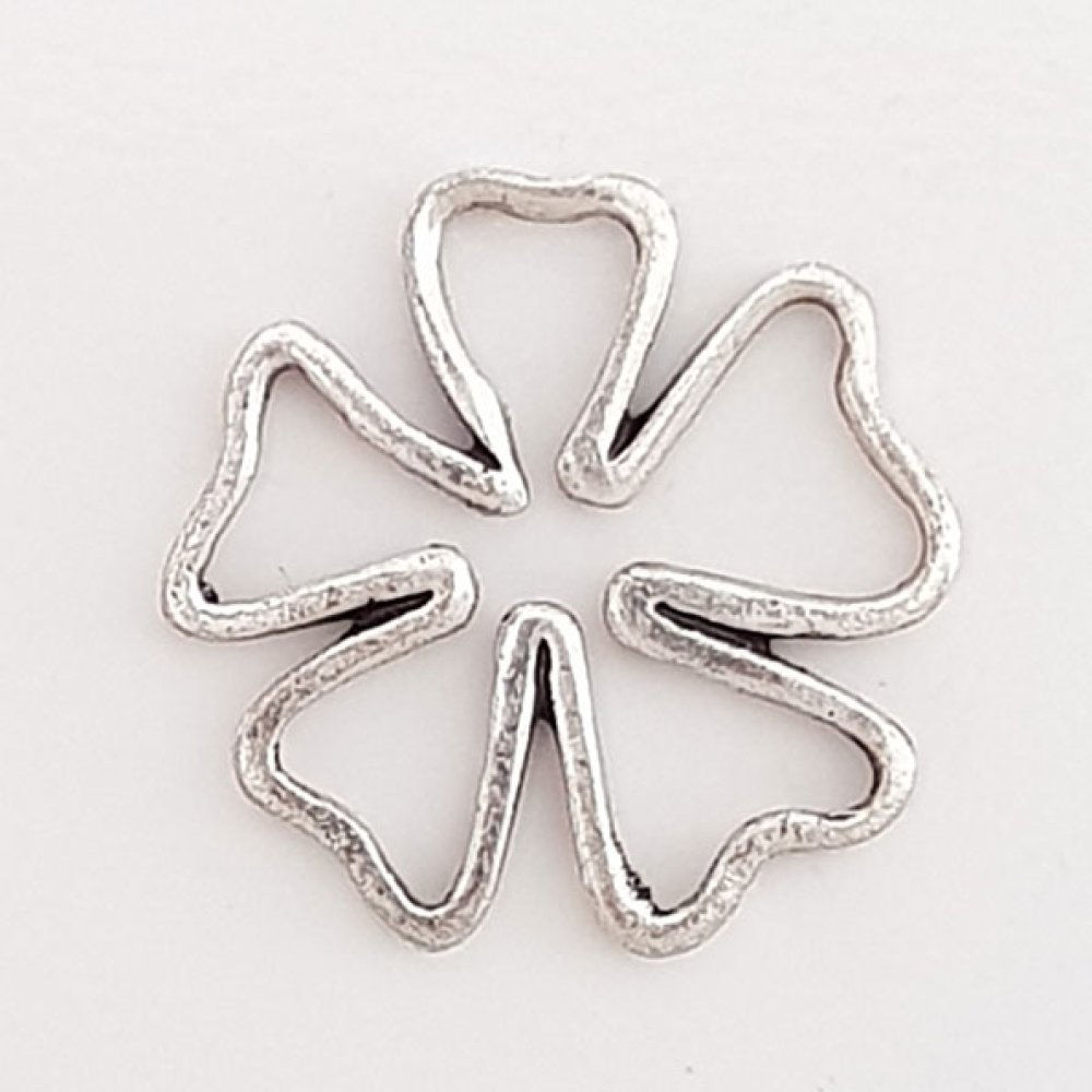 Colgante Flor Metal N°095 Plata