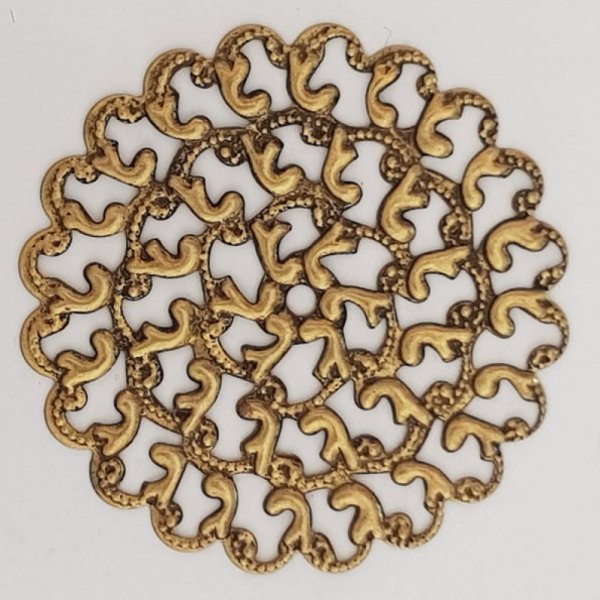 Breloque Fleur M&eacute;tal N&deg;102 Estampe Bronze