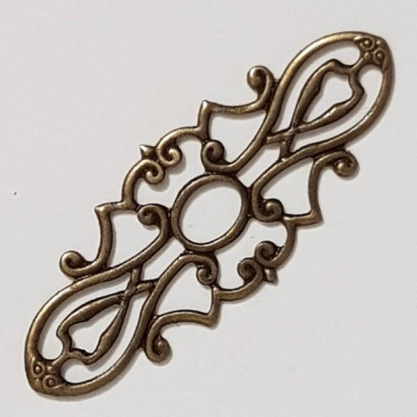 Amuleto Flor Metal N&deg;105 Bronce Grabado