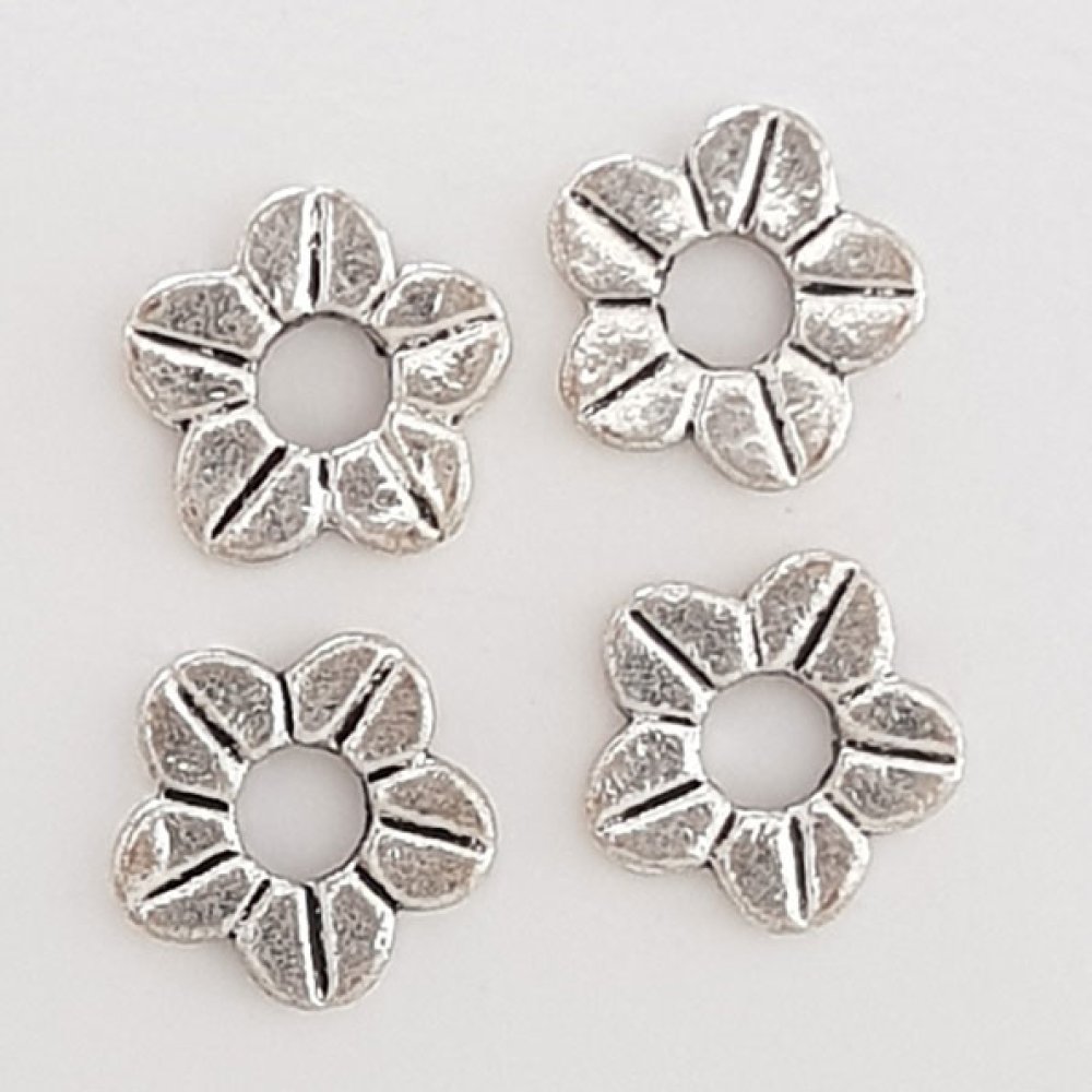 Colgante Flor Metal N°108 Plata