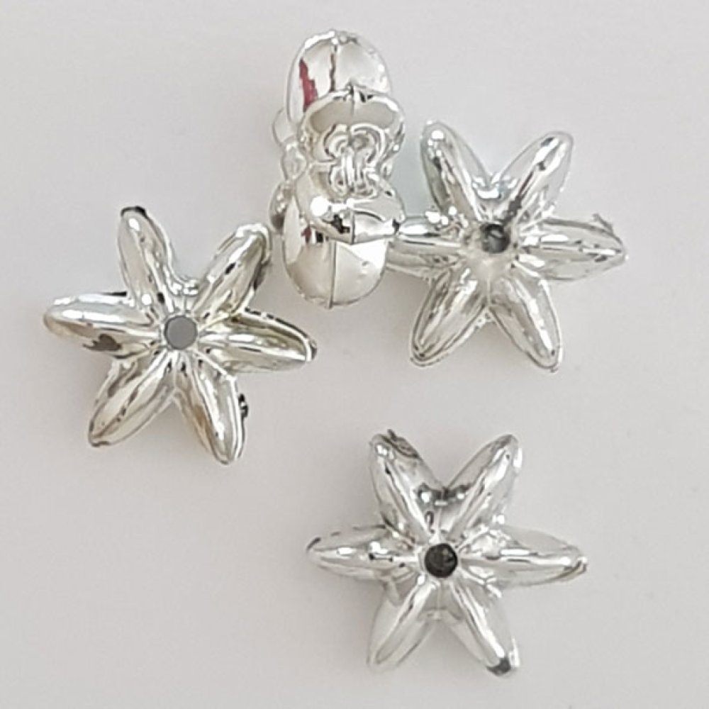 Charm Flor Metal N°110 Plata