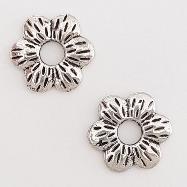 Charm Flor Metal N&deg;112 Plata