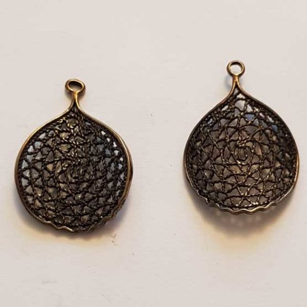 Breloque Fleur M&eacute;tal N&deg;143 Bronze