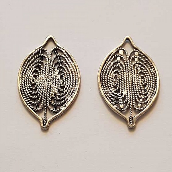 Breloque Fleur M&eacute;tal N&deg;147 Argent