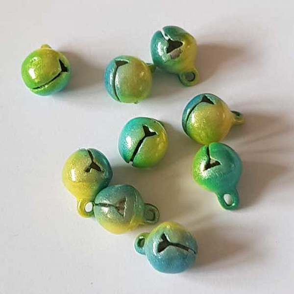 Breloque Grelot Bi-Couleur 11 x 8 mm N&deg;04