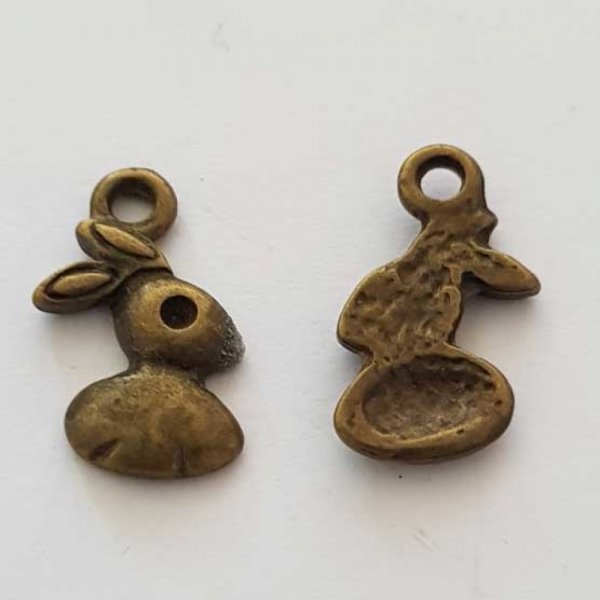Breloque Lapin N&deg;07 Bronze
