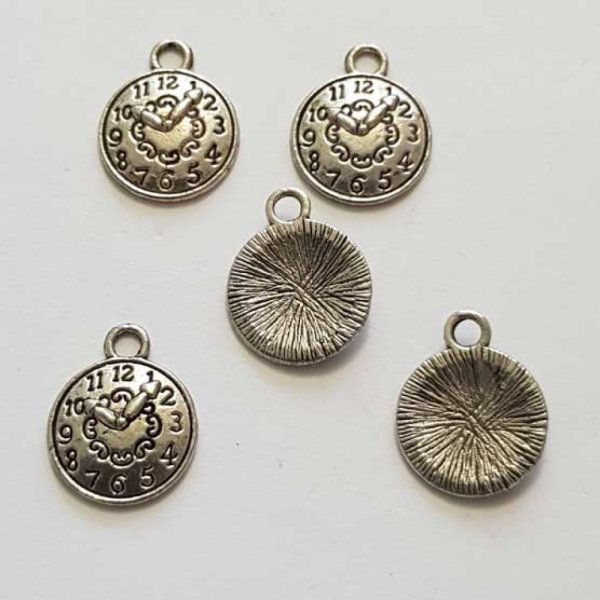 Breloque M&eacute;canisme Horloge N&deg;16 Argent