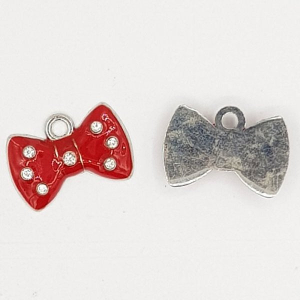 Charm Node N&deg;14 Charm de cinta de metal roja