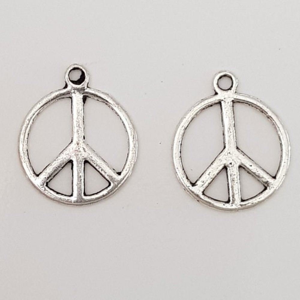 Colgante Peace &amp; Love N°05 Plata 