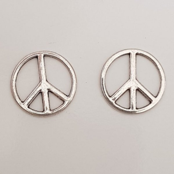 Peace &amp; Love Charm N&deg;06 Plata x 10 piezas