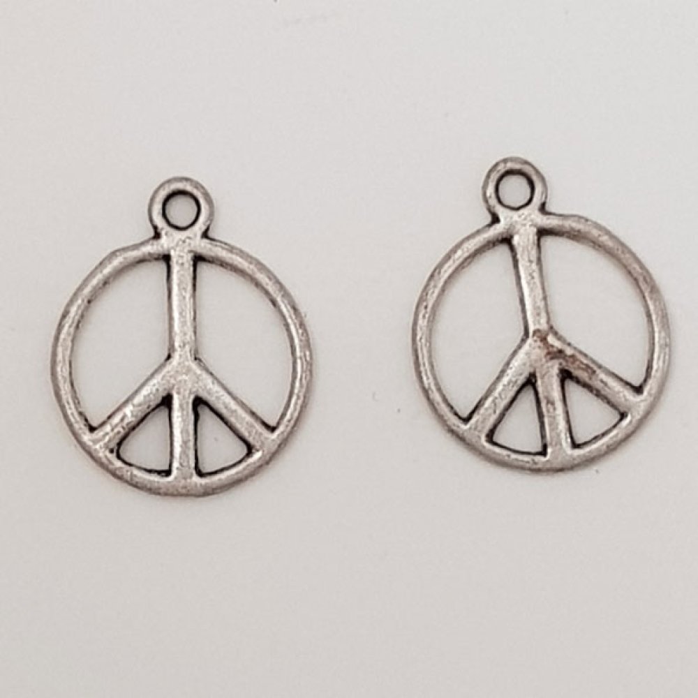 Amuleto Peace &amp; Love N°07 Plata Mate