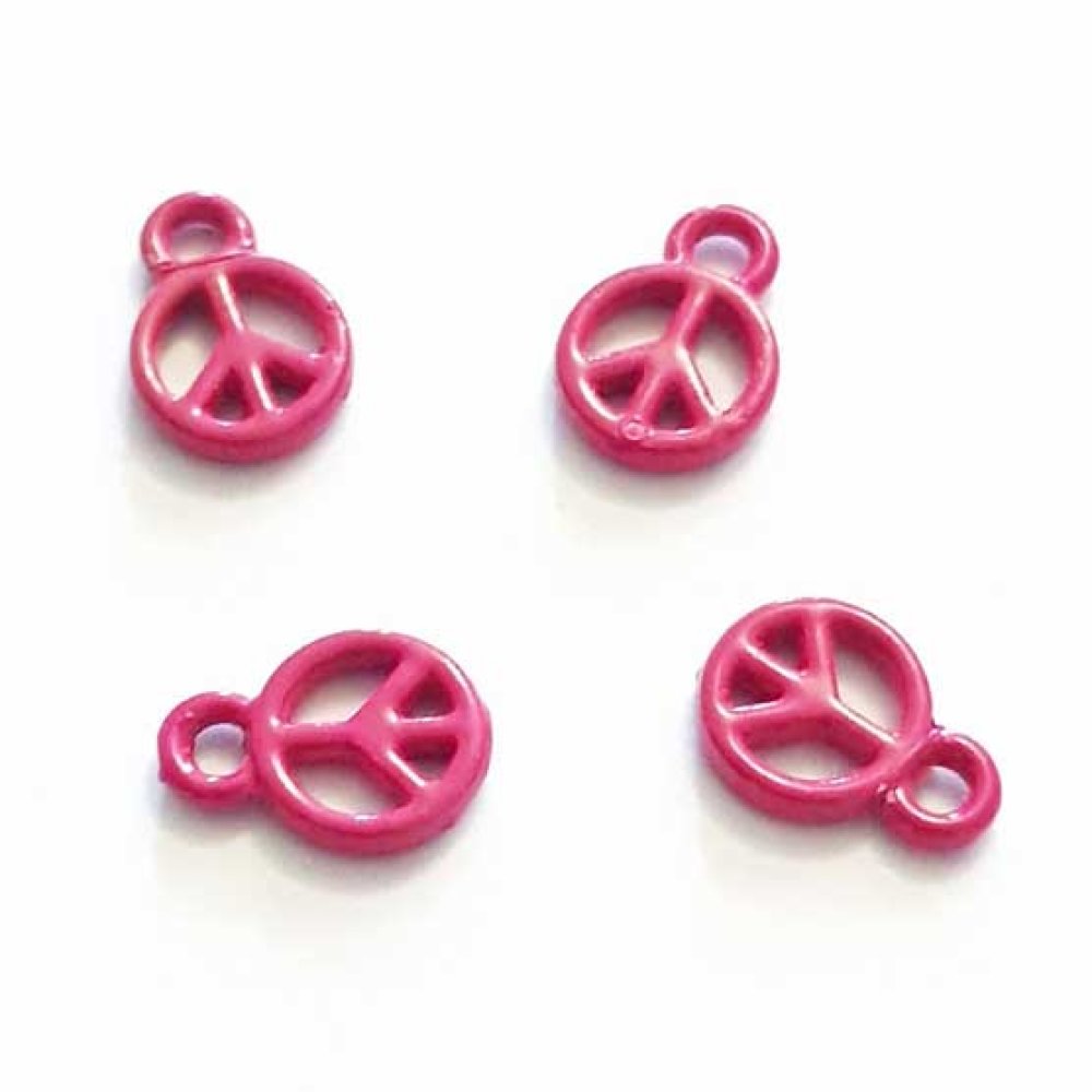 Breloque Peace & Love N°10 Fushia