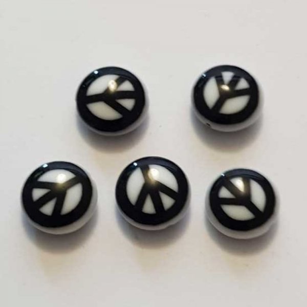 Breloque Peace & Love N&deg;15 Perle