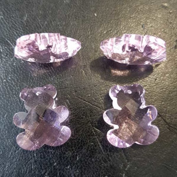 Colgante oso de cristal facetado N&deg;01-01