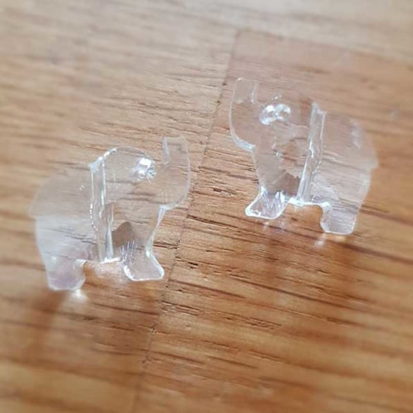 Colgante de cristal facetado elefante N&deg;01-01