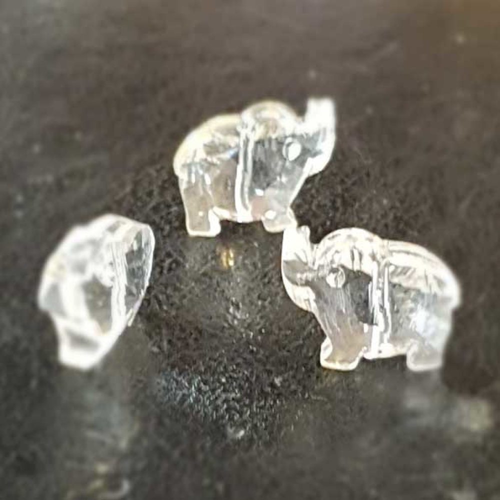 Colgante de cristal facetado elefante N°01-01