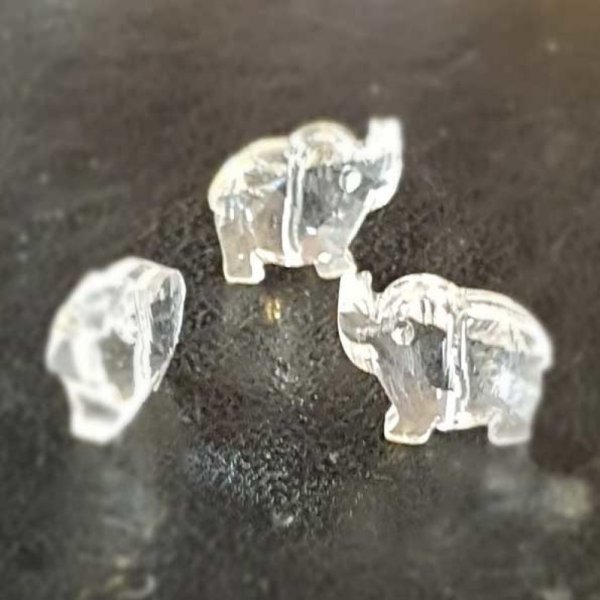 Colgante de cristal facetado elefante N&deg;01-01